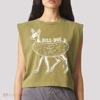 Dill Doe Funny Inappropriate Party Naughty Reindeer She Garment-Dyed Women's Muscle Tee thumb 2