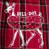 Dill Doe Funny Inappropriate Party Naughty Reindeer She Men's Flannel Plaid Pajama Pants thumb 2