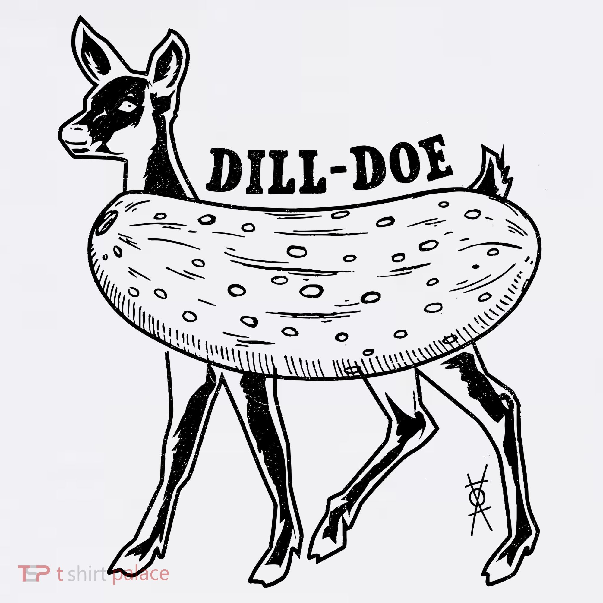 Dill Doe Funny Inappropriate Party Naughty Reindeer She Comfort Colors Garment-Dyed Hooded Sweatshirt