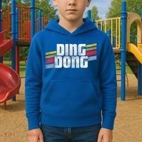 Ding Dong Funny Sayings Sarcastic Humor Joke Novelty Gift Kids Hoodie thumb 2