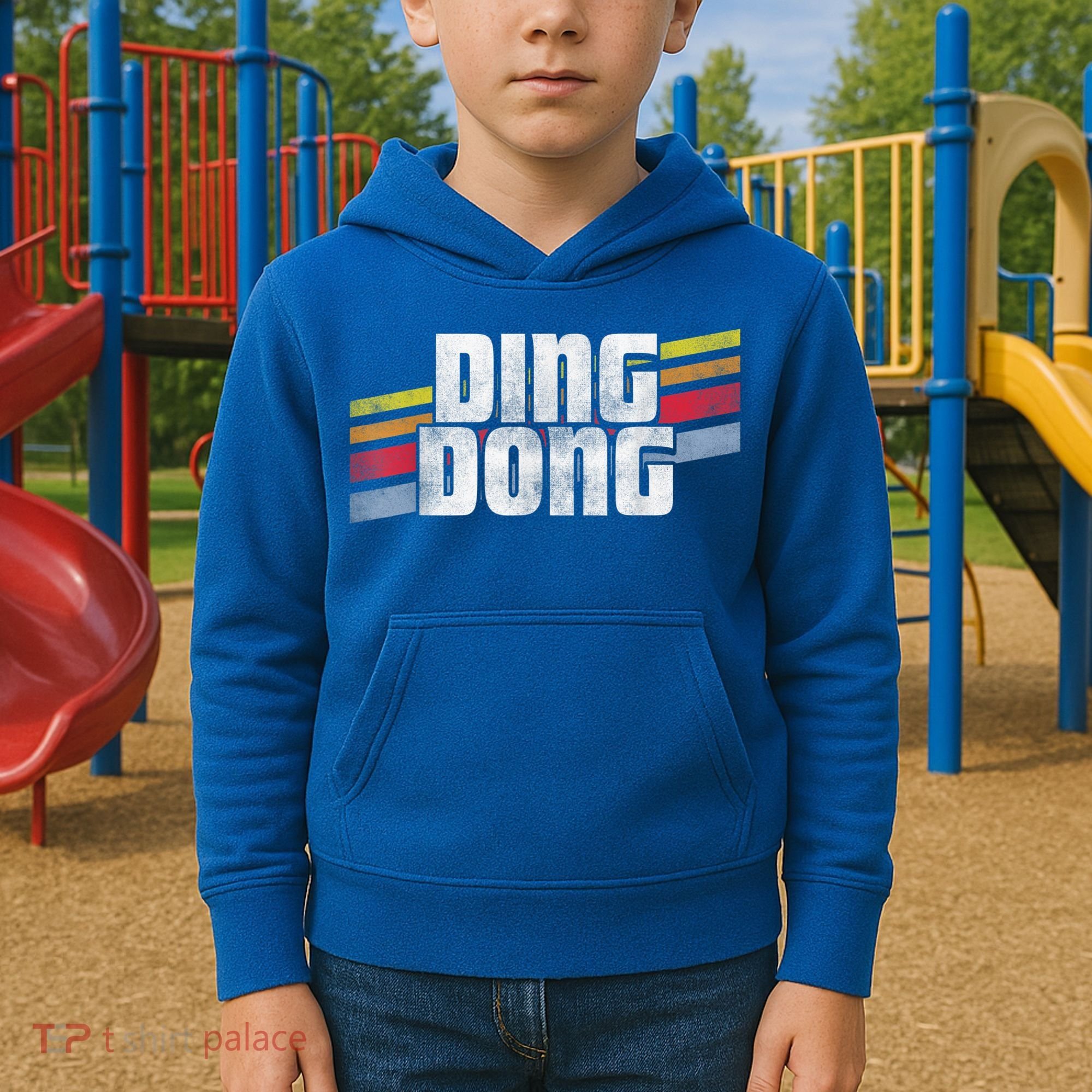 Ding Dong Funny Sayings Sarcastic Humor Joke Novelty Gift Kids Hoodie