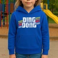 Ding Dong Funny Sayings Sarcastic Humor Joke Novelty Gift Kids Hoodie thumb 3
