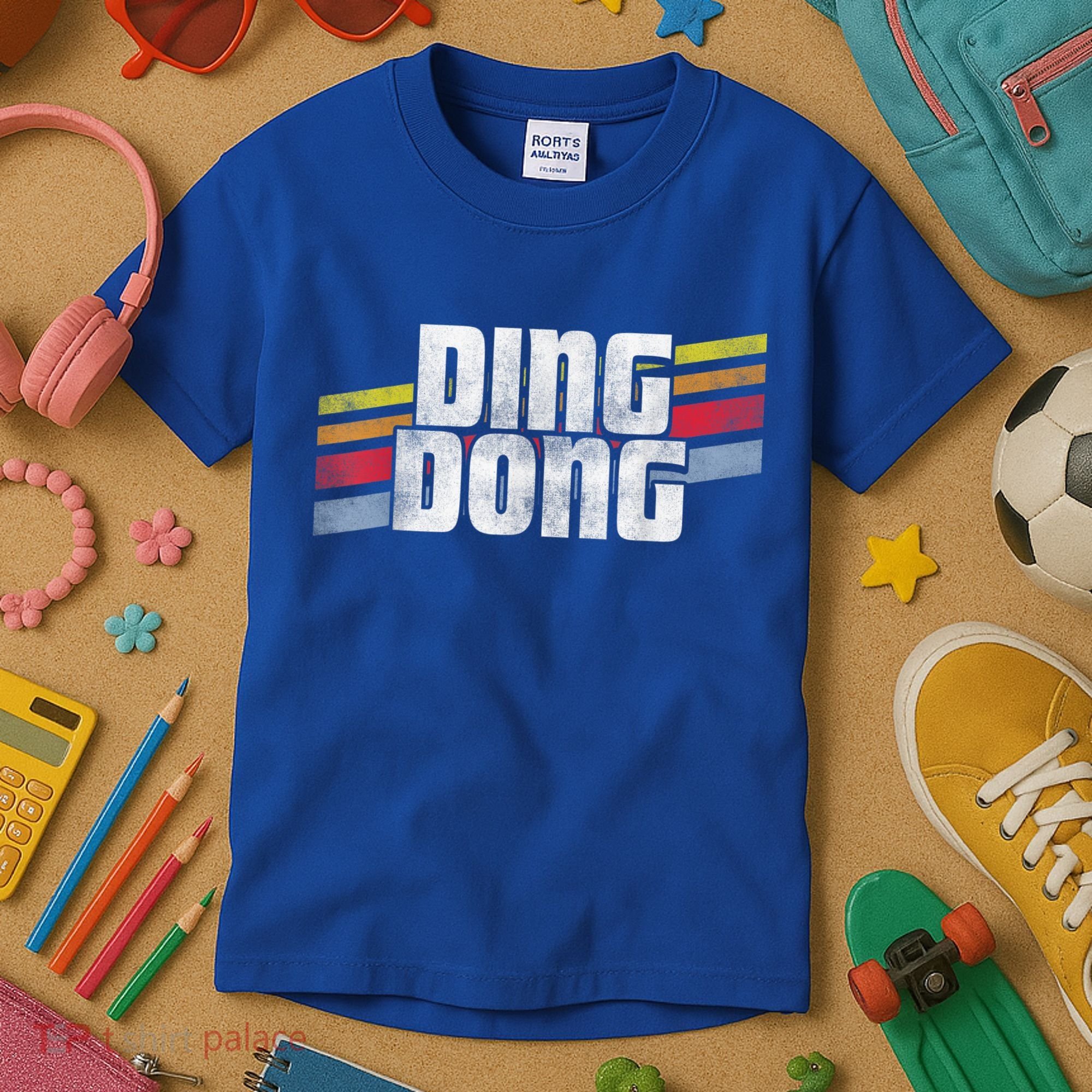 Ding Dong Funny Sayings Sarcastic Humor Joke Novelty Gift Kids T-Shirt