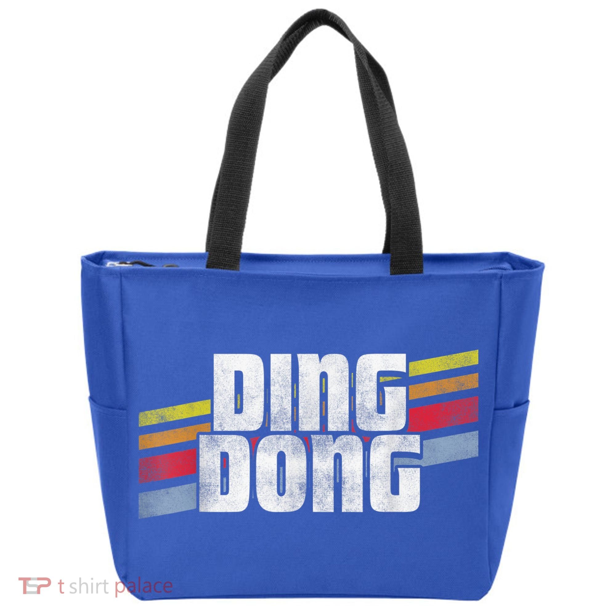 Ding Dong Funny Sayings Sarcastic Humor Joke Novelty Gift Tote Bag