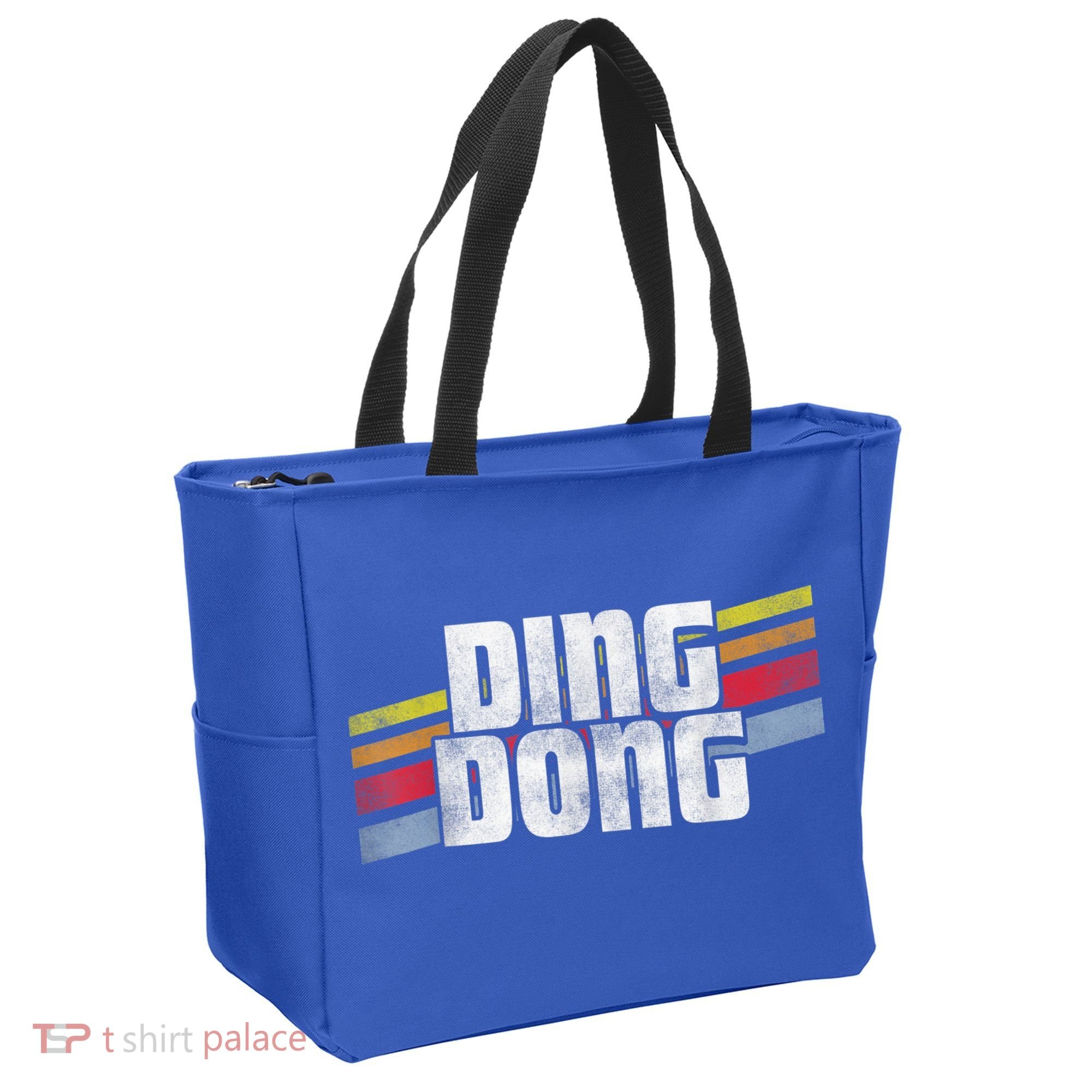 Ding Dong Funny Sayings Sarcastic Humor Joke Novelty Gift Tote Bag