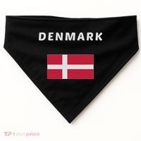 Denmark Danish Flag Souvenir Gift Copenhagen USA-Made Doggie Bandana thumb 0