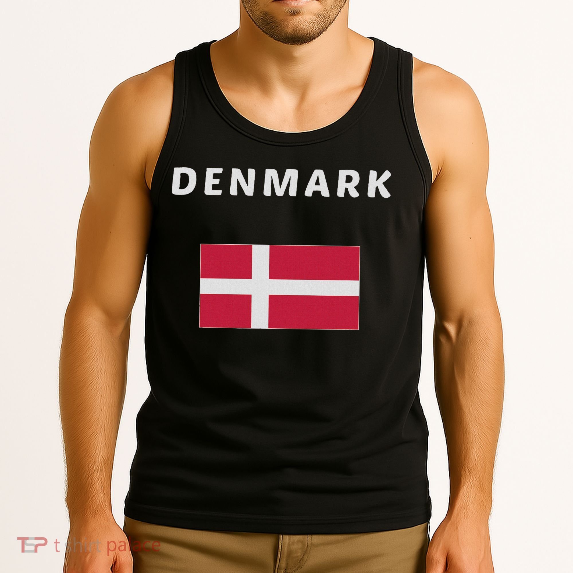 Denmark Danish Flag Souvenir Gift Copenhagen Tank Top