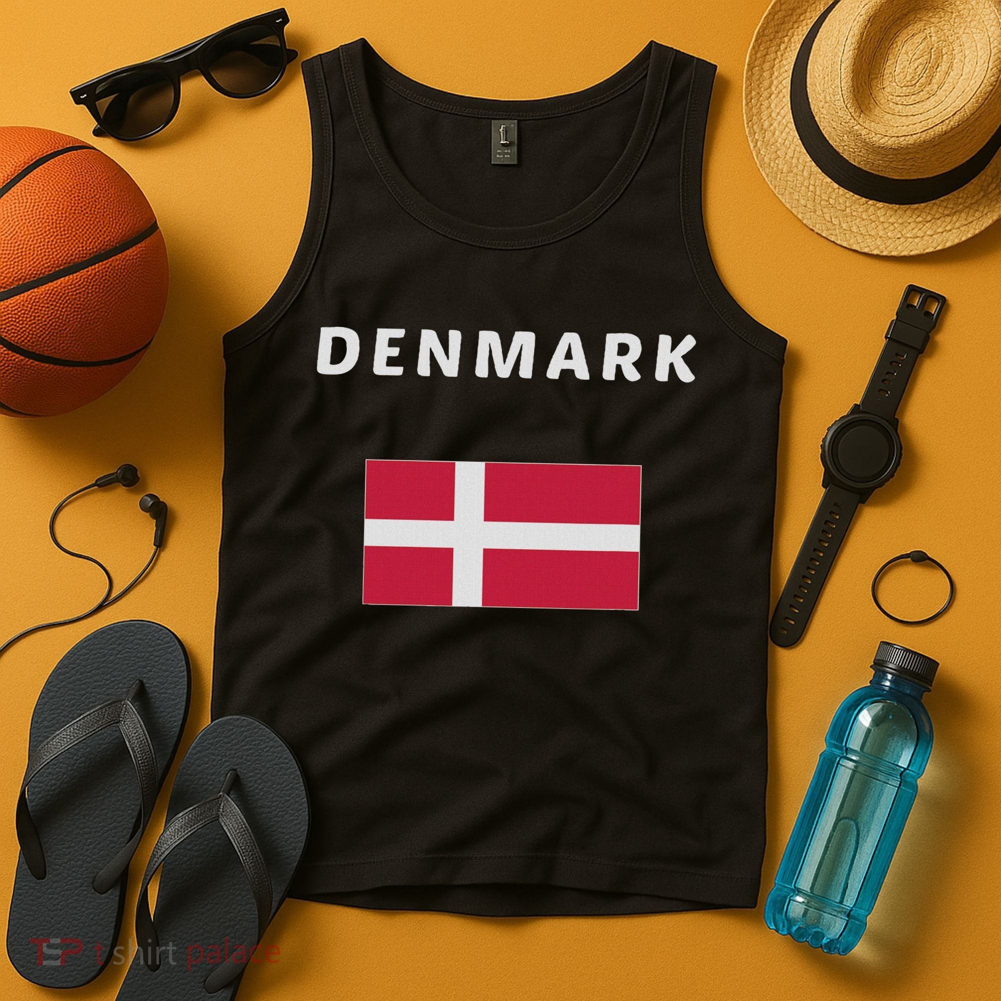 Denmark Danish Flag Souvenir Gift Copenhagen Tank Top