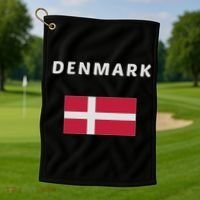 Denmark Danish Flag Souvenir Gift Copenhagen Golf Towel thumb 1