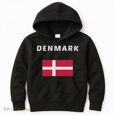 Denmark Danish Flag Souvenir Gift Copenhagen Kids Hoodie