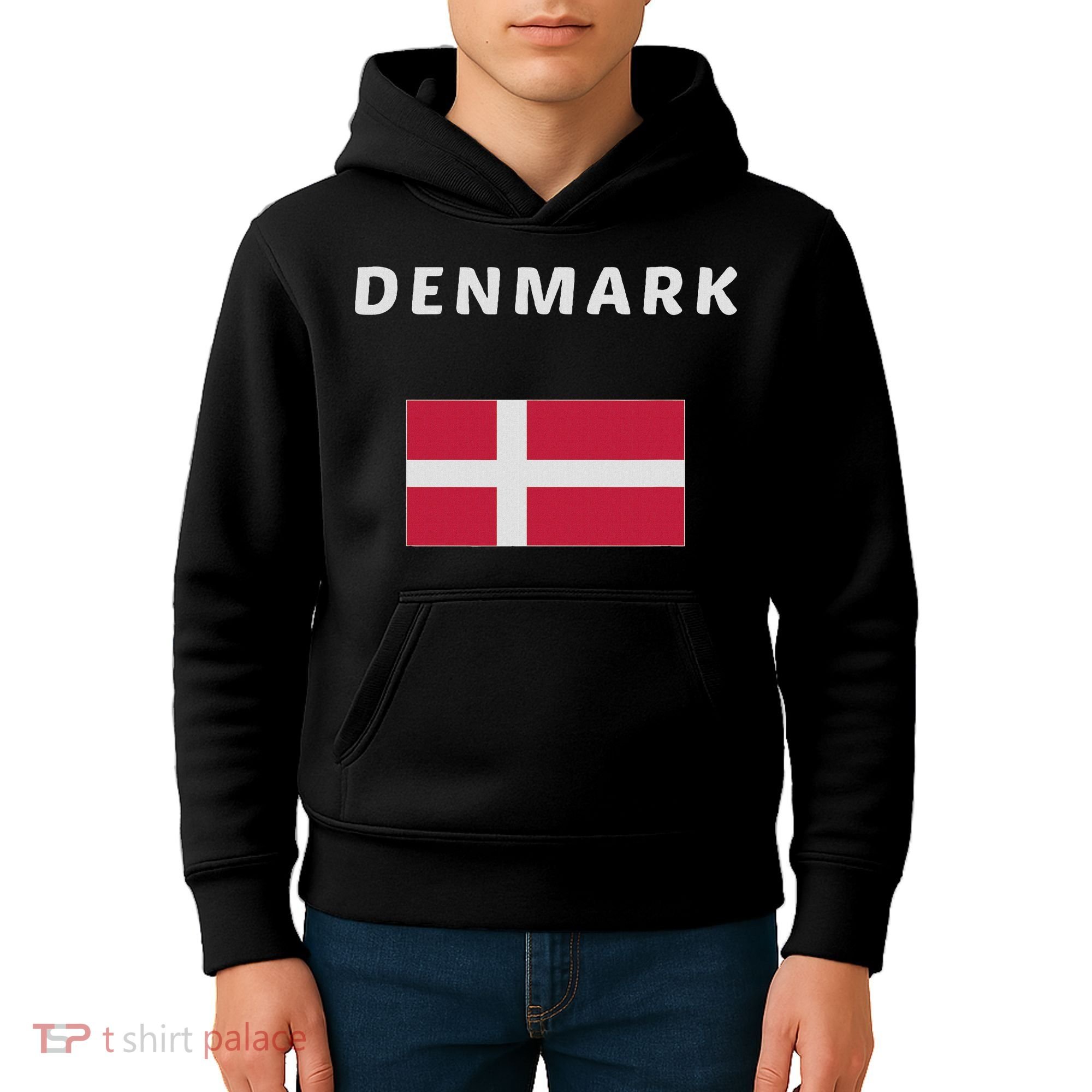 Denmark Danish Flag Souvenir Gift Copenhagen Kids Hoodie