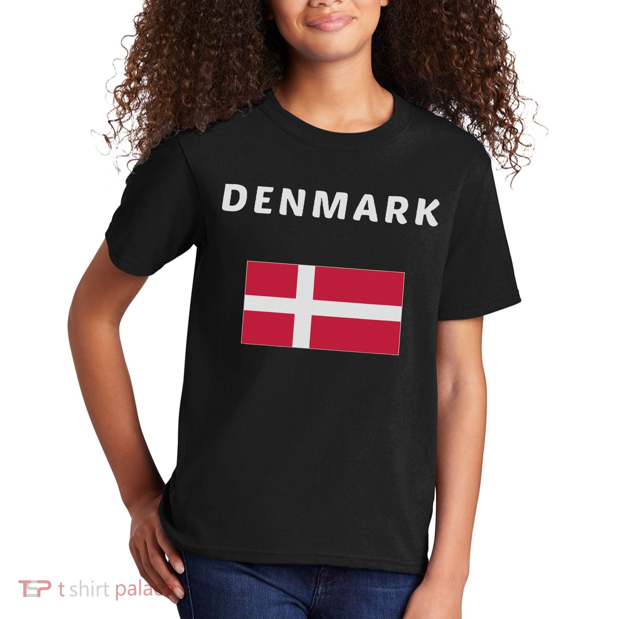 Denmark Danish Flag Souvenir Gift Copenhagen Kids T-Shirt