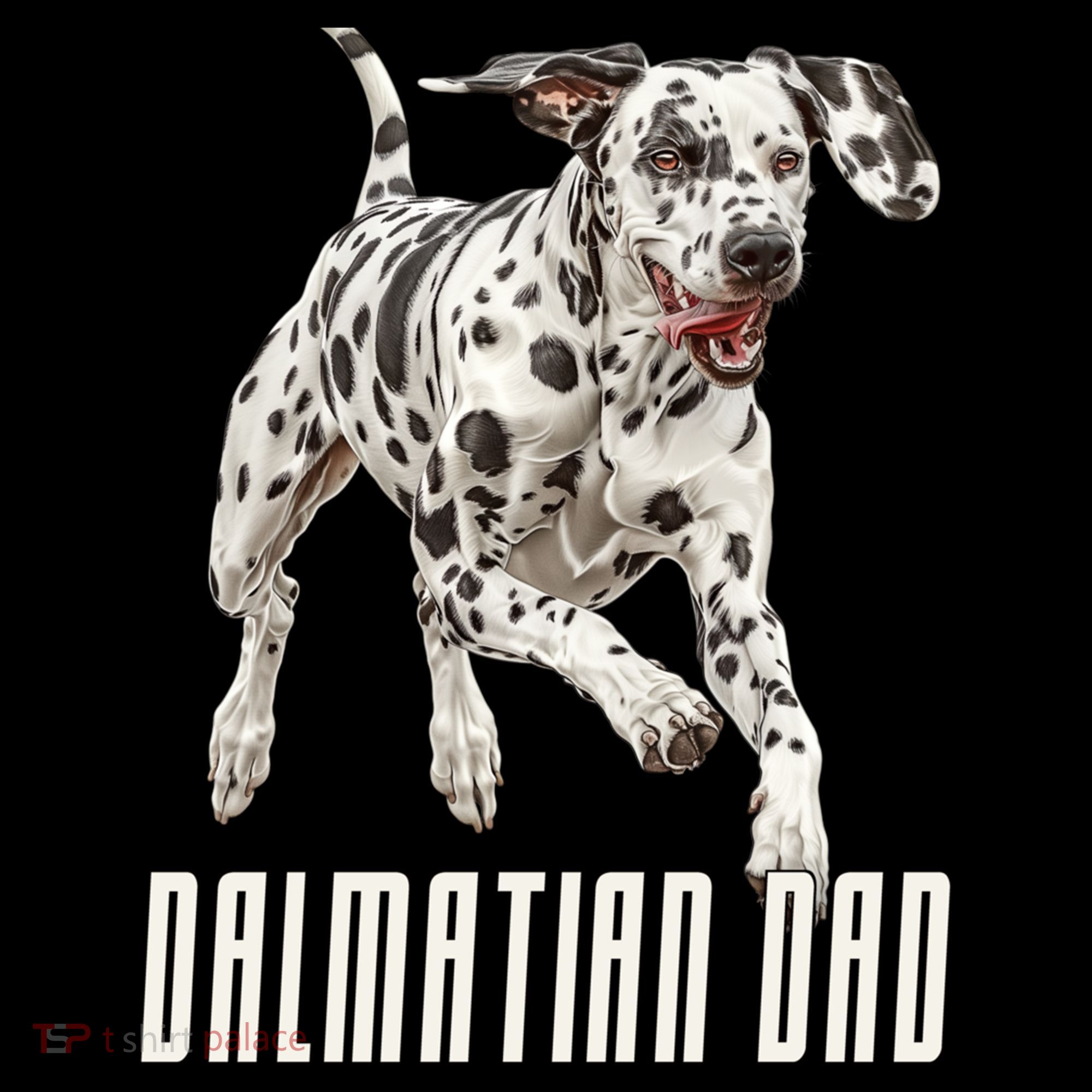 Dalmatian Dad Father Parent Dal Dog Running Cute Adorable Cute Gift Coffee Mug