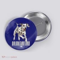Dalmatian Dad Father Parent Dal Dog Running Cute Adorable Cute Gift Button thumb 0