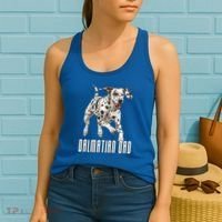 Dalmatian Dad Father Parent Dal Dog Running Cute Adorable Cute Gift Women's Tank Top thumb 2
