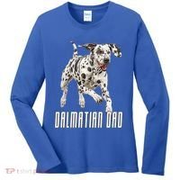 Dalmatian Dad Father Parent Dal Dog Running Cute Adorable Cute Gift Women's Long Sleeve Shirt thumb 0
