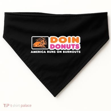 Doin Donuts Funny Burnout Racing Car Enthusiast USA-Made Doggie Bandana