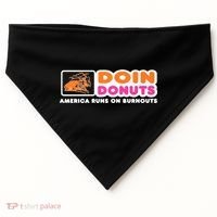 Doin Donuts Funny Burnout Racing Car Enthusiast USA-Made Doggie Bandana thumb 0
