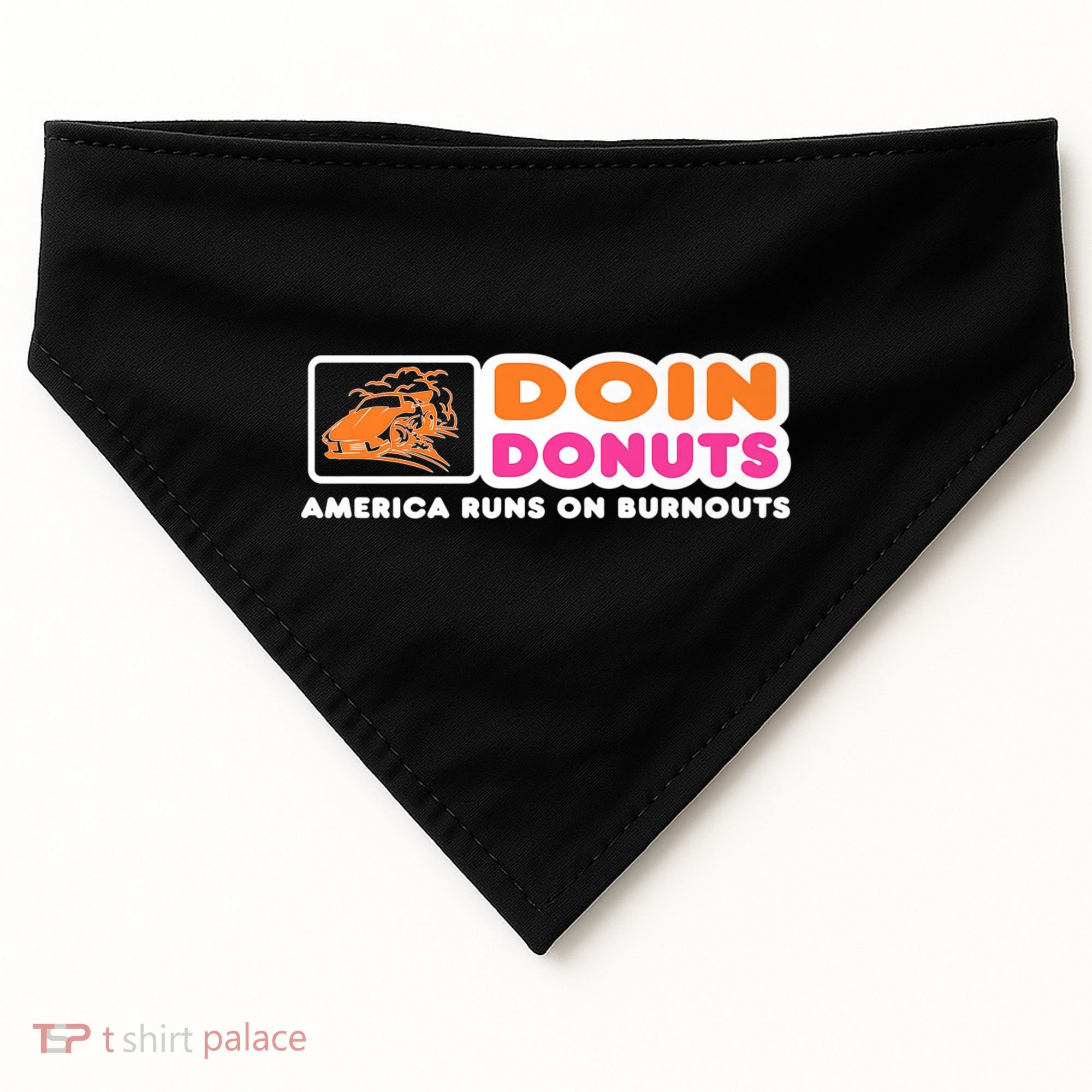 Doin Donuts Funny Burnout Racing Car Enthusiast USA-Made Doggie Bandana