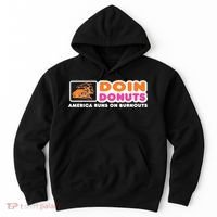 Doin Donuts Funny Burnout Racing Car Enthusiast Hoodie thumb 0