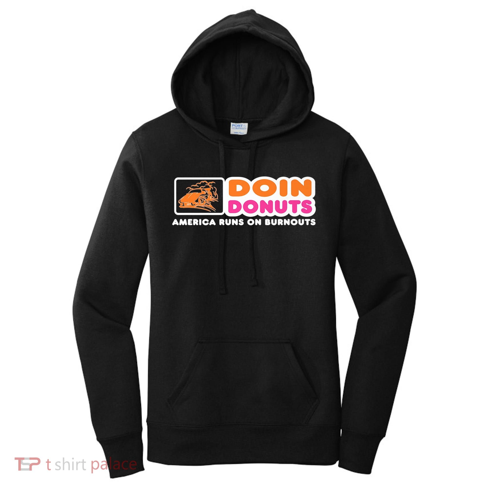Doin Donuts Funny Burnout Racing Car Enthusiast Women's Hoodie