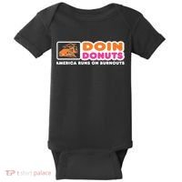 Doin Donuts Funny Burnout Racing Car Enthusiast Baby Bodysuit thumb 0