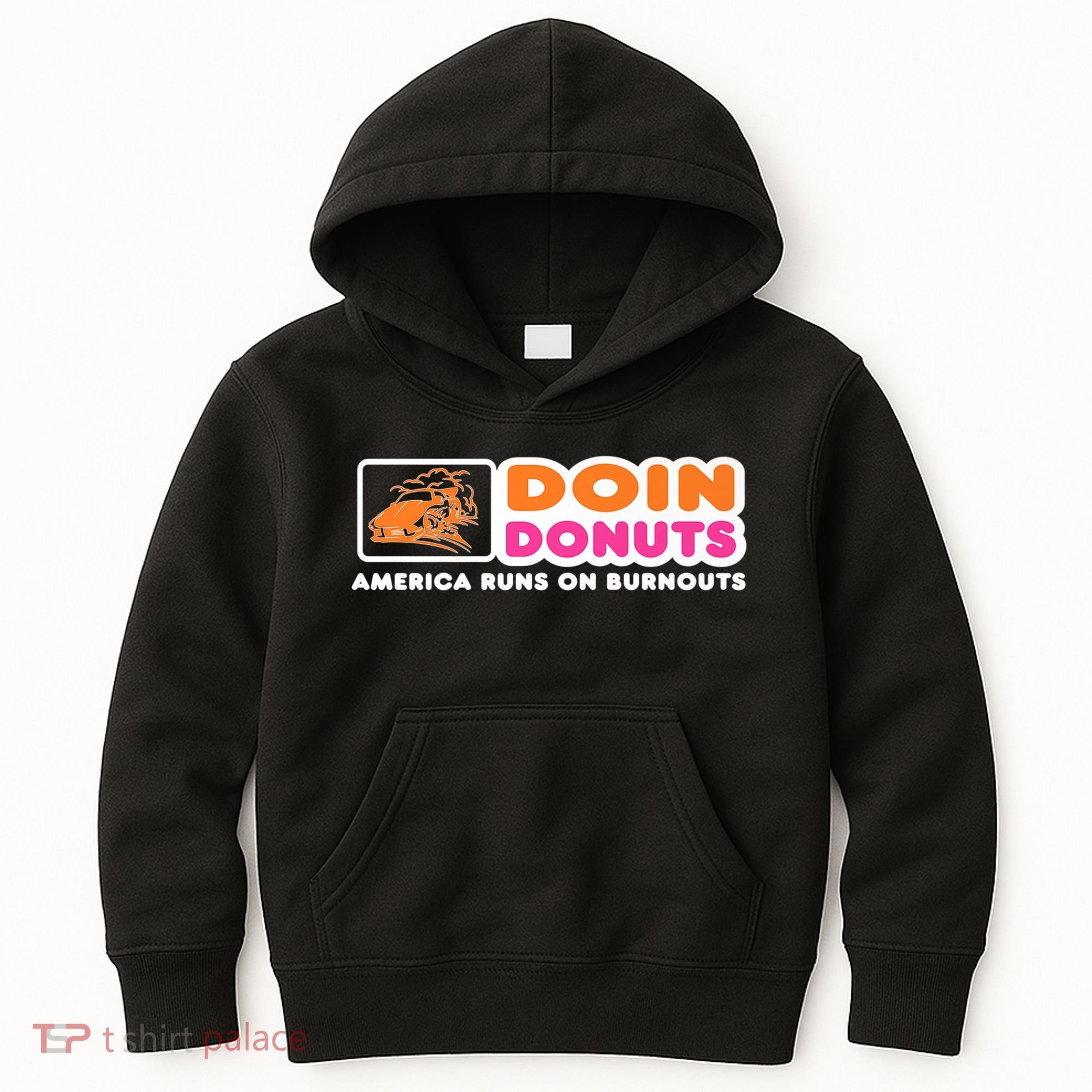 Doin Donuts Funny Burnout Racing Car Enthusiast Kids Hoodie
