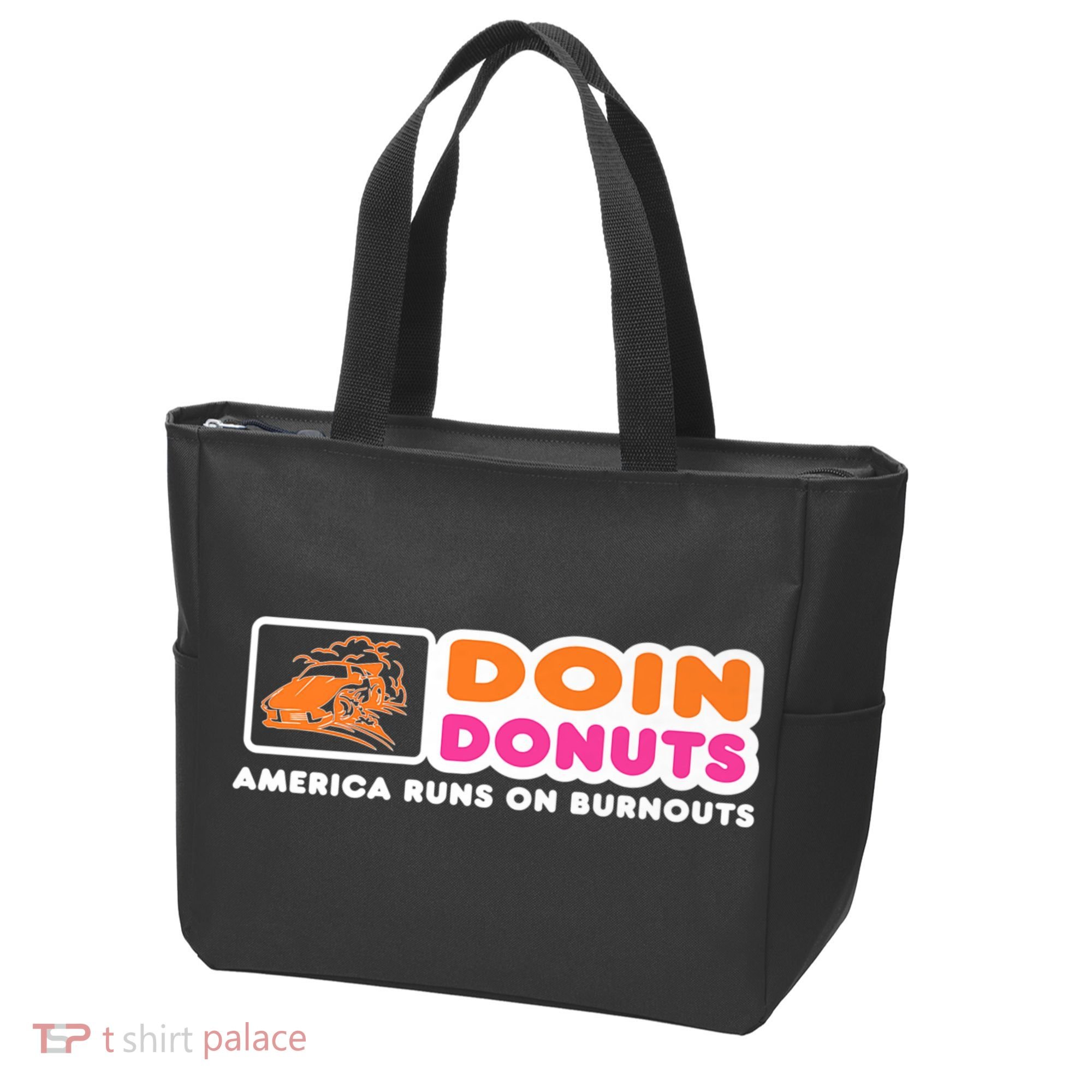 Doin Donuts Funny Burnout Racing Car Enthusiast Tote Bag