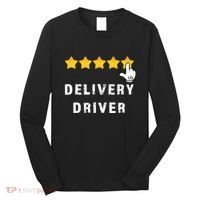 Delivery Driver Five Star Food Dash Grub Grocery Long Sleeve Shirt thumb 0