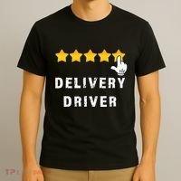 Delivery Driver Five Star Food Dash Grub Grocery T-Shirt thumb 3