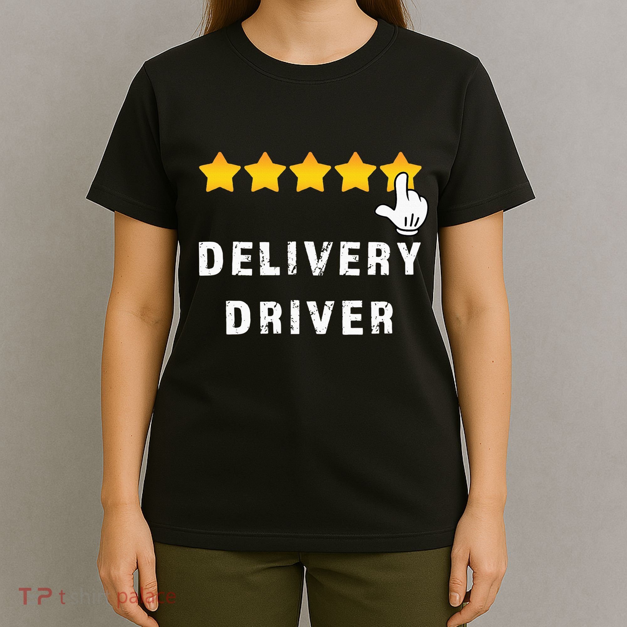 Delivery Driver Five Star Food Dash Grub Grocery T-Shirt