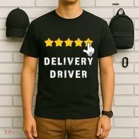 Delivery Driver Five Star Food Dash Grub Grocery T-Shirt thumb 6
