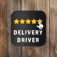 Delivery Driver Five Star Food Dash Grub Grocery Coaster thumb 0