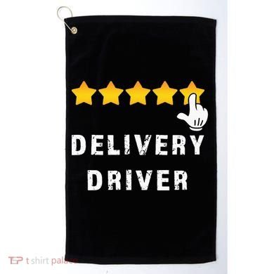 Delivery Driver Five Star Food Dash Grub Grocery Golf Towel