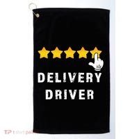 Delivery Driver Five Star Food Dash Grub Grocery Golf Towel thumb 0