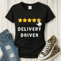 Delivery Driver Five Star Food Dash Grub Grocery Women's T-Shirt thumb 3