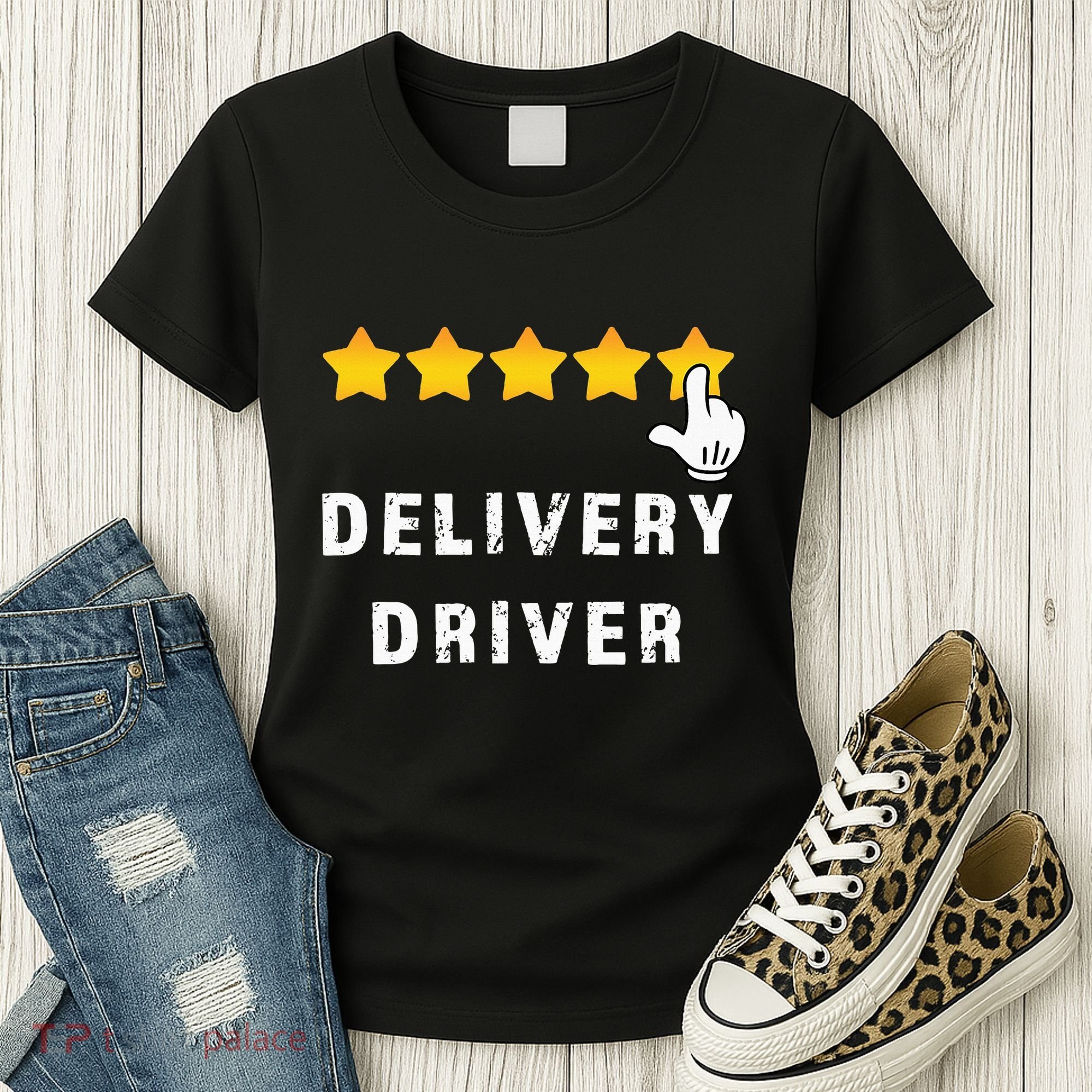 Delivery Driver Five Star Food Dash Grub Grocery Women's T-Shirt