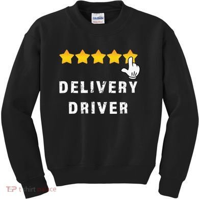 Delivery Driver Five Star Food Dash Grub Grocery Kids Sweatshirt