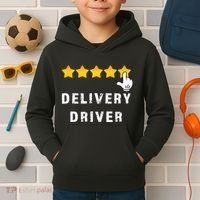 Delivery Driver Five Star Food Dash Grub Grocery Kids Hoodie thumb 2