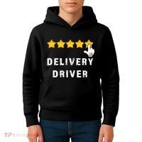 Delivery Driver Five Star Food Dash Grub Grocery Kids Hoodie thumb 4