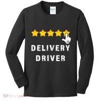 Delivery Driver Five Star Food Dash Grub Grocery Kids Long Sleeve Shirt thumb 0