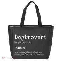 Dogtrovert Definition Funny Dog S Tote Bag thumb 0