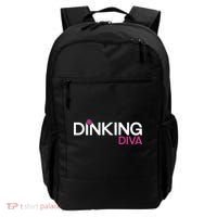 Dinking Diva Funny Pickleball Breast Cancer Awareness Gift Backpack thumb 0