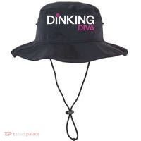 Dinking Diva Funny Pickleball Breast Cancer Awareness Gift Bucket Hat thumb 0