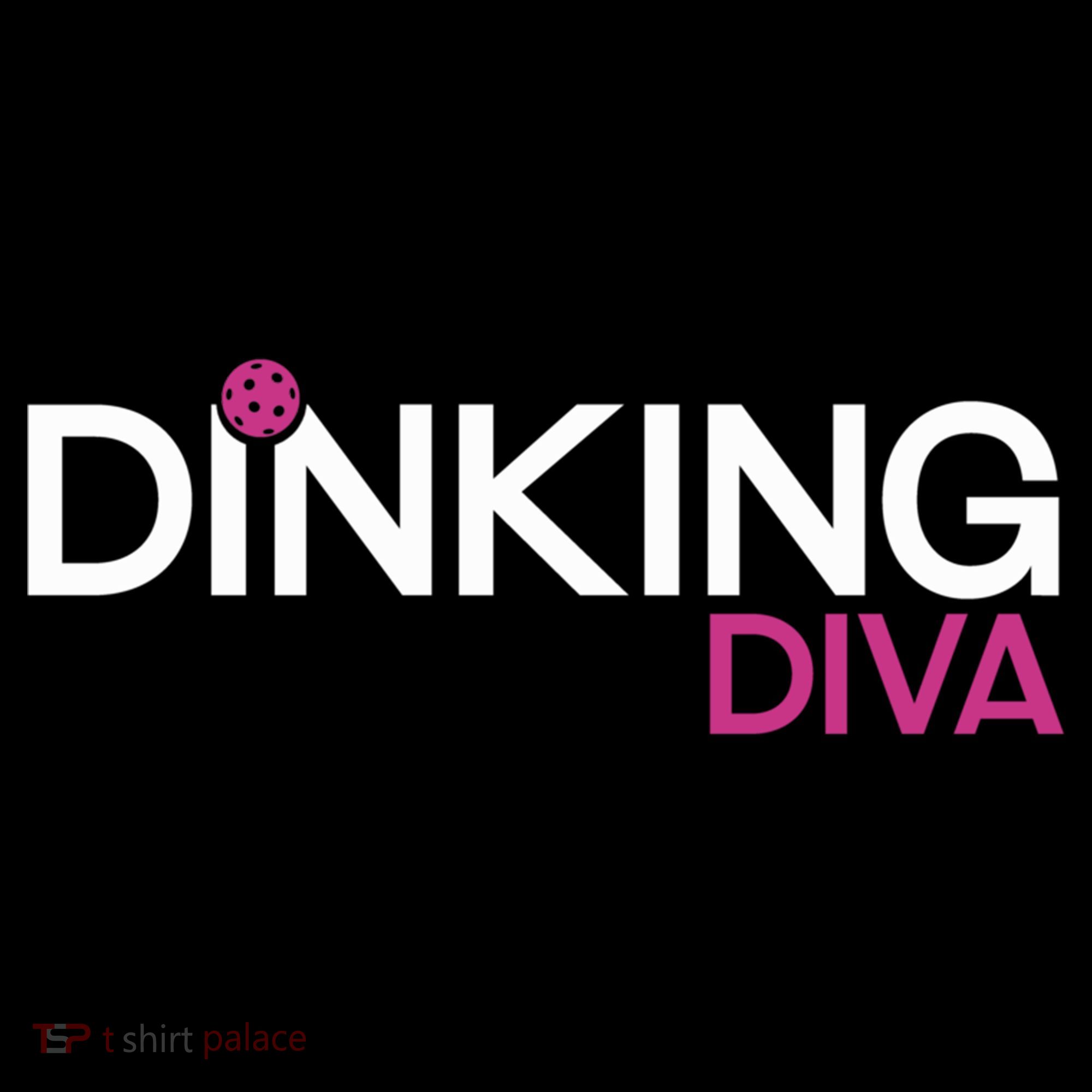 Dinking Diva Funny Pickleball Breast Cancer Awareness Gift Women's Hoodie