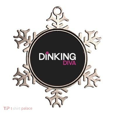 Dinking Diva Funny Pickleball Breast Cancer Awareness Gift Ornament