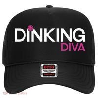 Dinking Diva Funny Pickleball Breast Cancer Awareness Gift Hat thumb 0