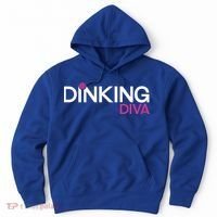 Dinking Diva Funny Pickleball Breast Cancer Awareness Gift Hoodie thumb 0