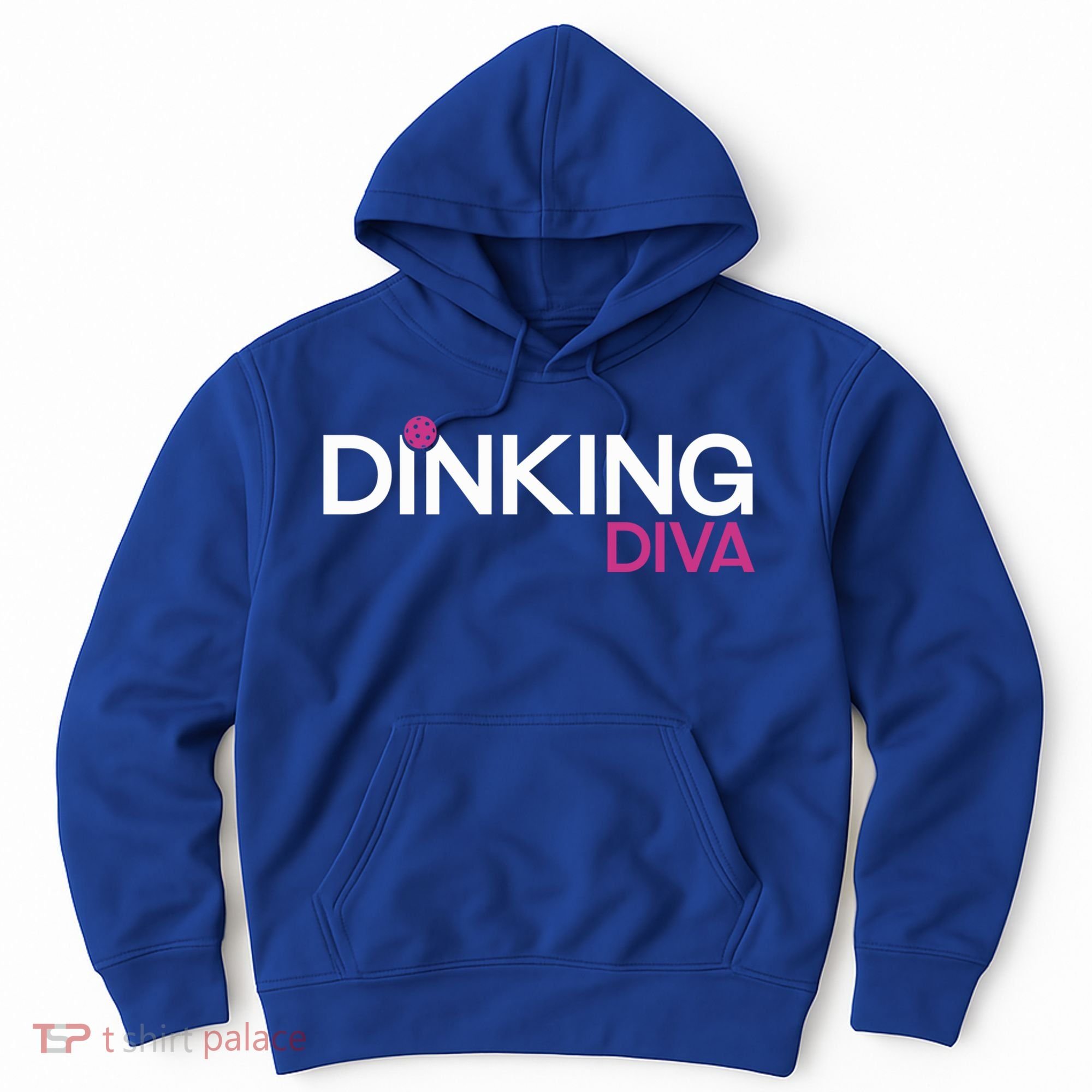 Dinking Diva Funny Pickleball Breast Cancer Awareness Gift Hoodie