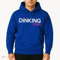 Dinking Diva Funny Pickleball Breast Cancer Awareness Gift Hoodie thumb 2